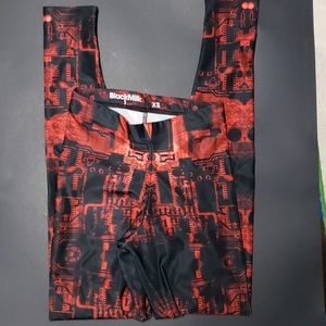 Rare Red and black circuit blackmilk leggings
